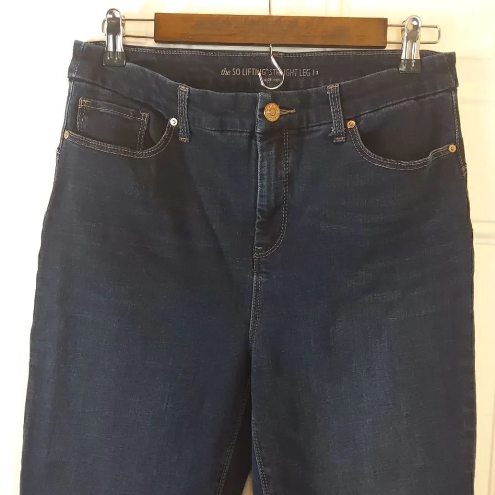 Chico's so lifting straight leg five pocket jeans
